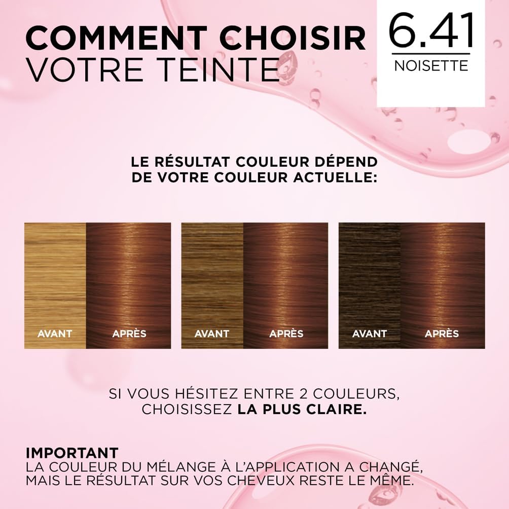 L'Oréal Paris - Excellence Crème - coloration permanente - couvre 100% cheveux blancs, soin triple, nuance 6.41