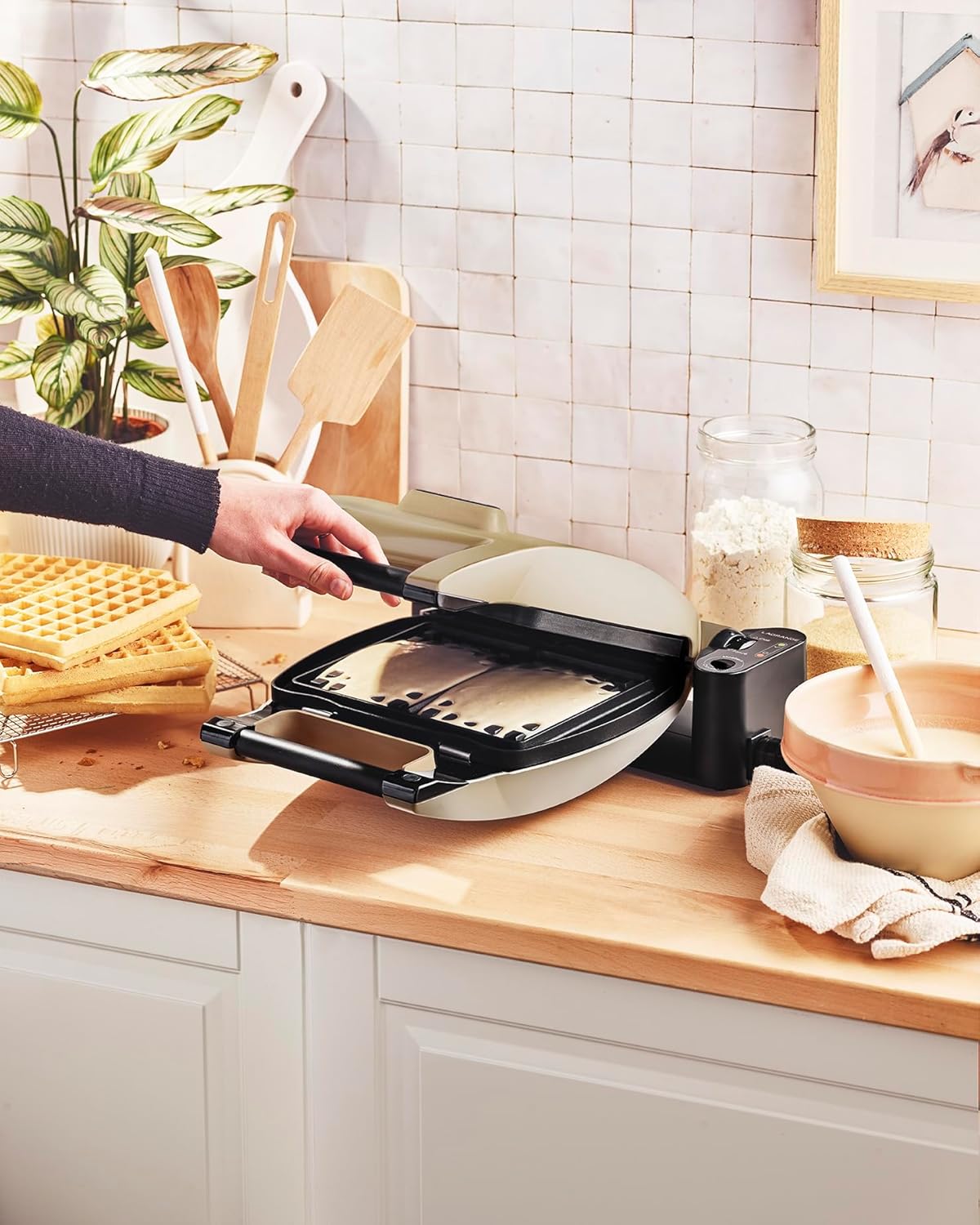 Lagrange - Gaufrier Premium - 1200W, plaques amovibles, cuisson personnalisée, 019422