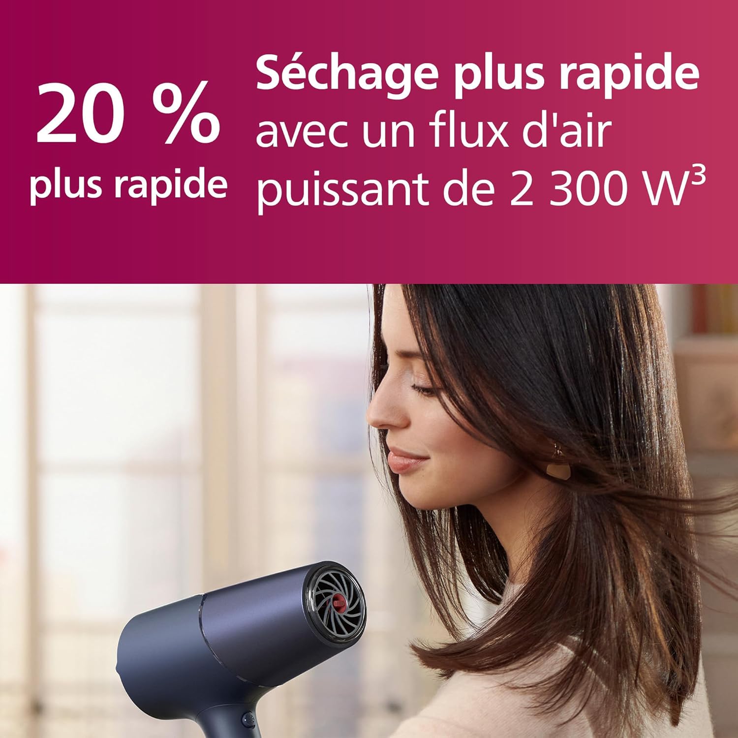 Philips - 5000 Series sèche-cheveux, 2300W, ionique, ThermoShield, BHD510/20