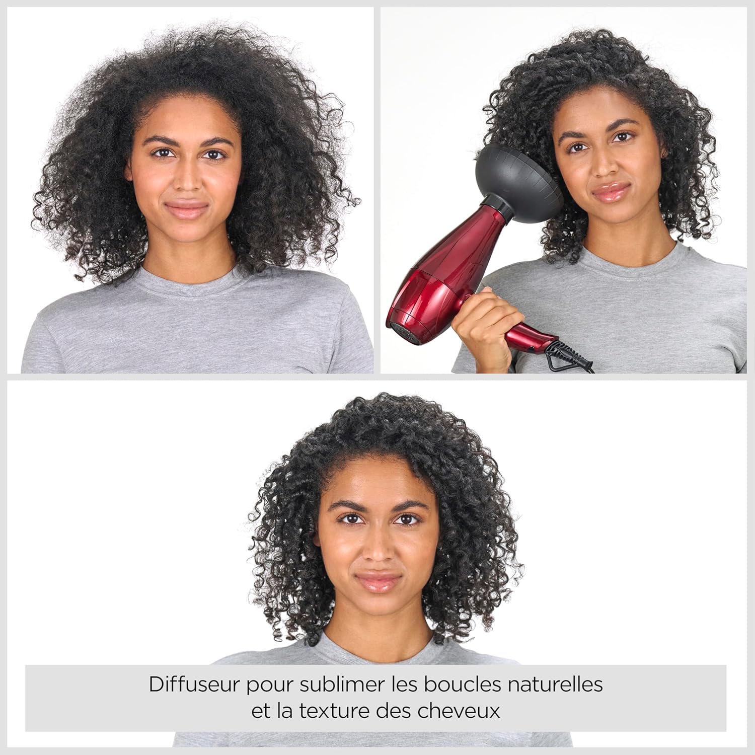 BaByliss - Sèche-cheveux Pro Digital, 2200W, ionique, 3 temp., 4 vit., rouge, 6001DE