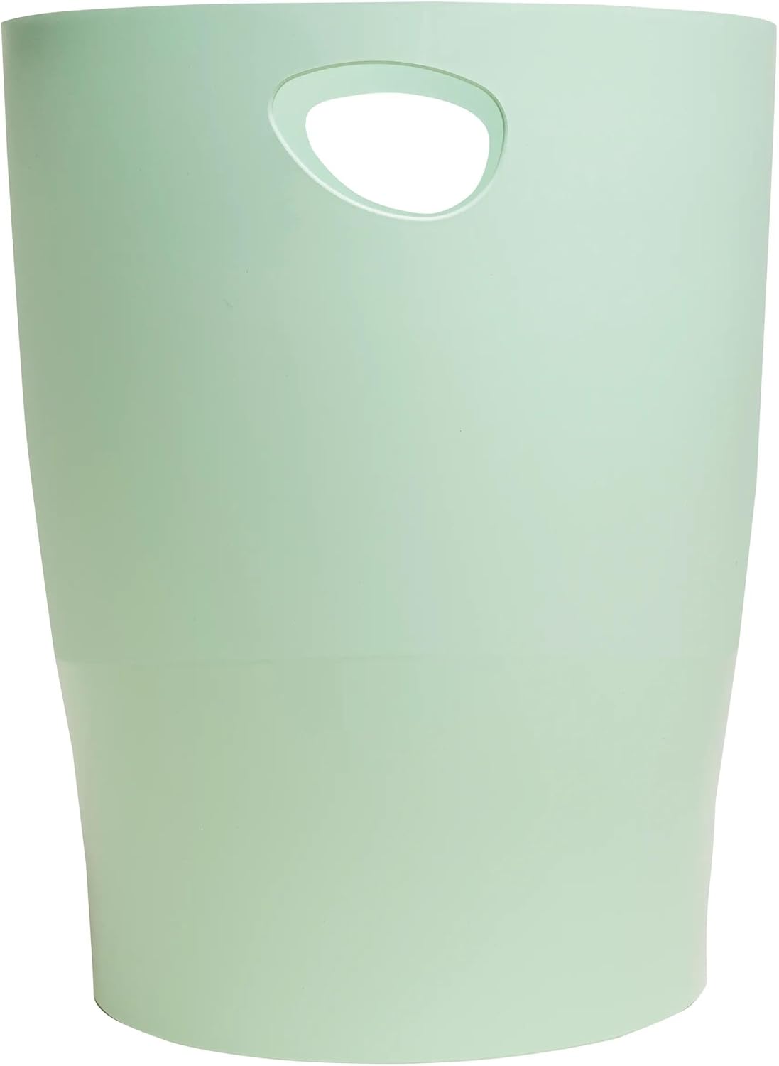 Exacompta - corbeille à papier Ecobin - 15L - poignées, vert sauge, 26,3x26,3x33,5cm - 45380D