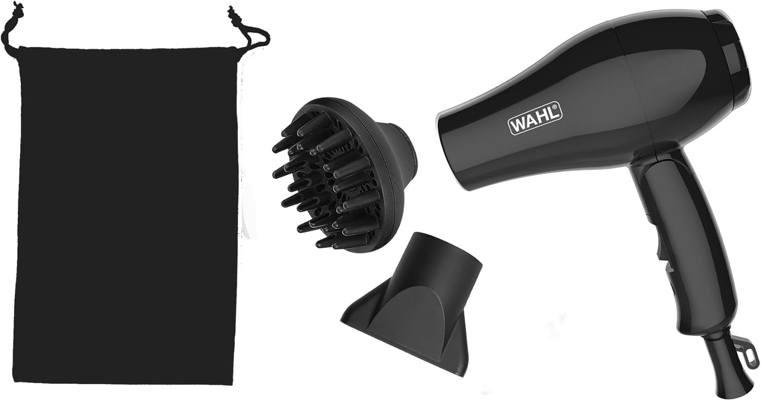 WAHL - Sèche-Cheveux de Voyage - compact, pliable, 1200W