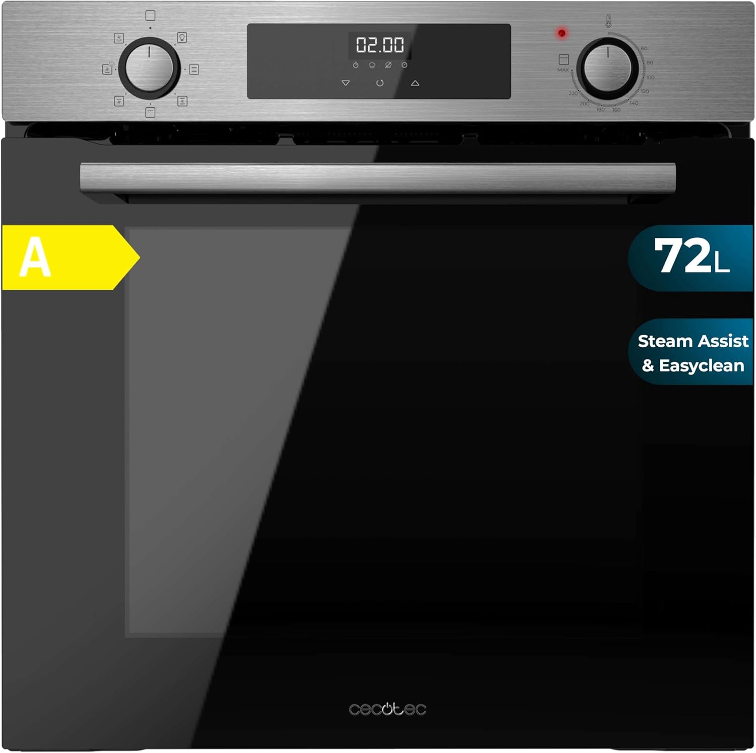 Cecotec - Bolero Hexa, 60cm, inox, 72L, 2800W, 7 fonctions, M226000