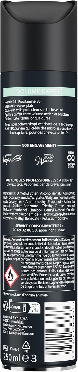 Schwarzkopf - Volume Expert - 250ml - Fixation forte, volume, sans silicone
