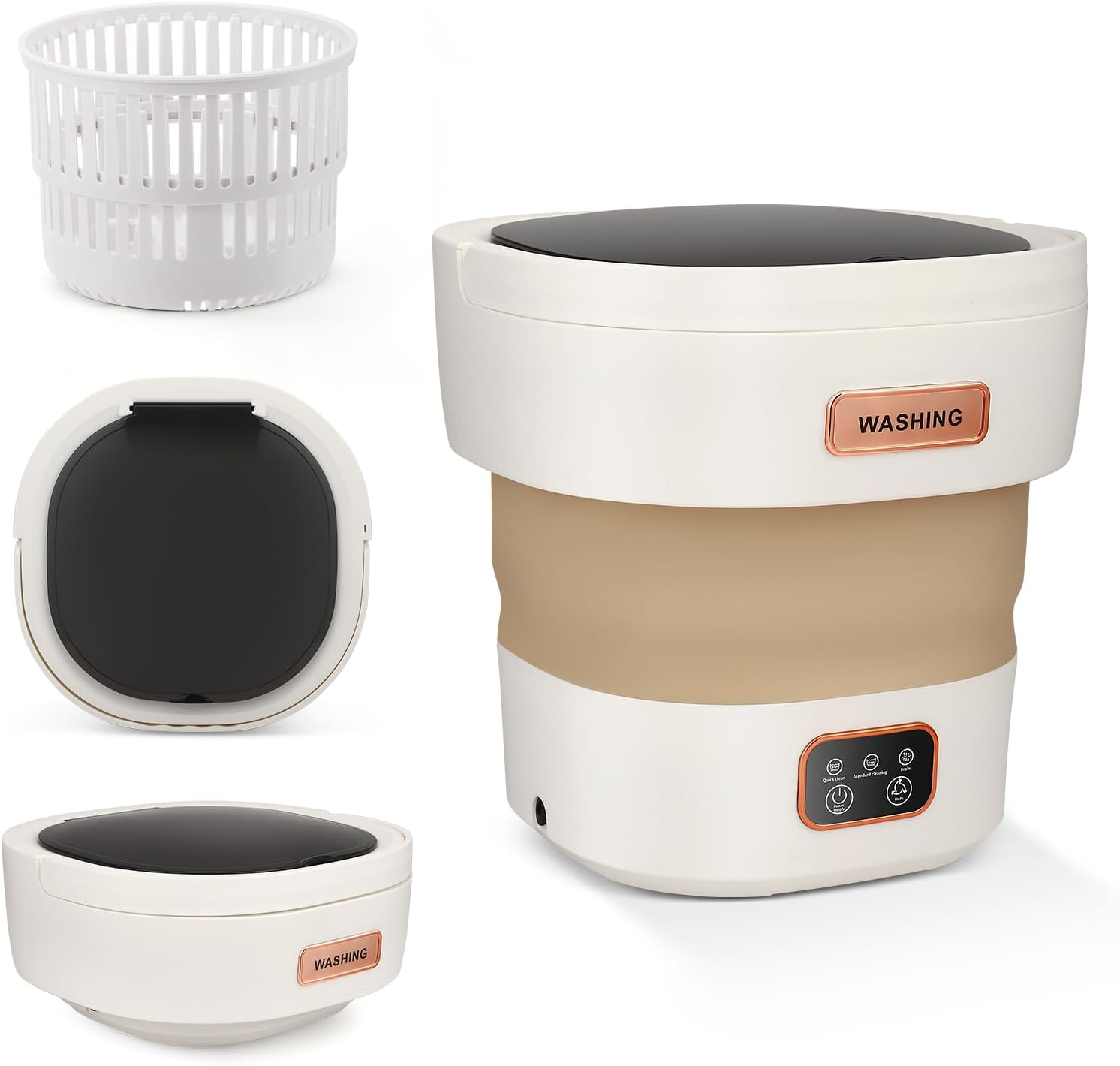 Machine à laver portable - mini 15L - compact, 3 modes lavage, essorage, idéal sous-vêtements et bébés