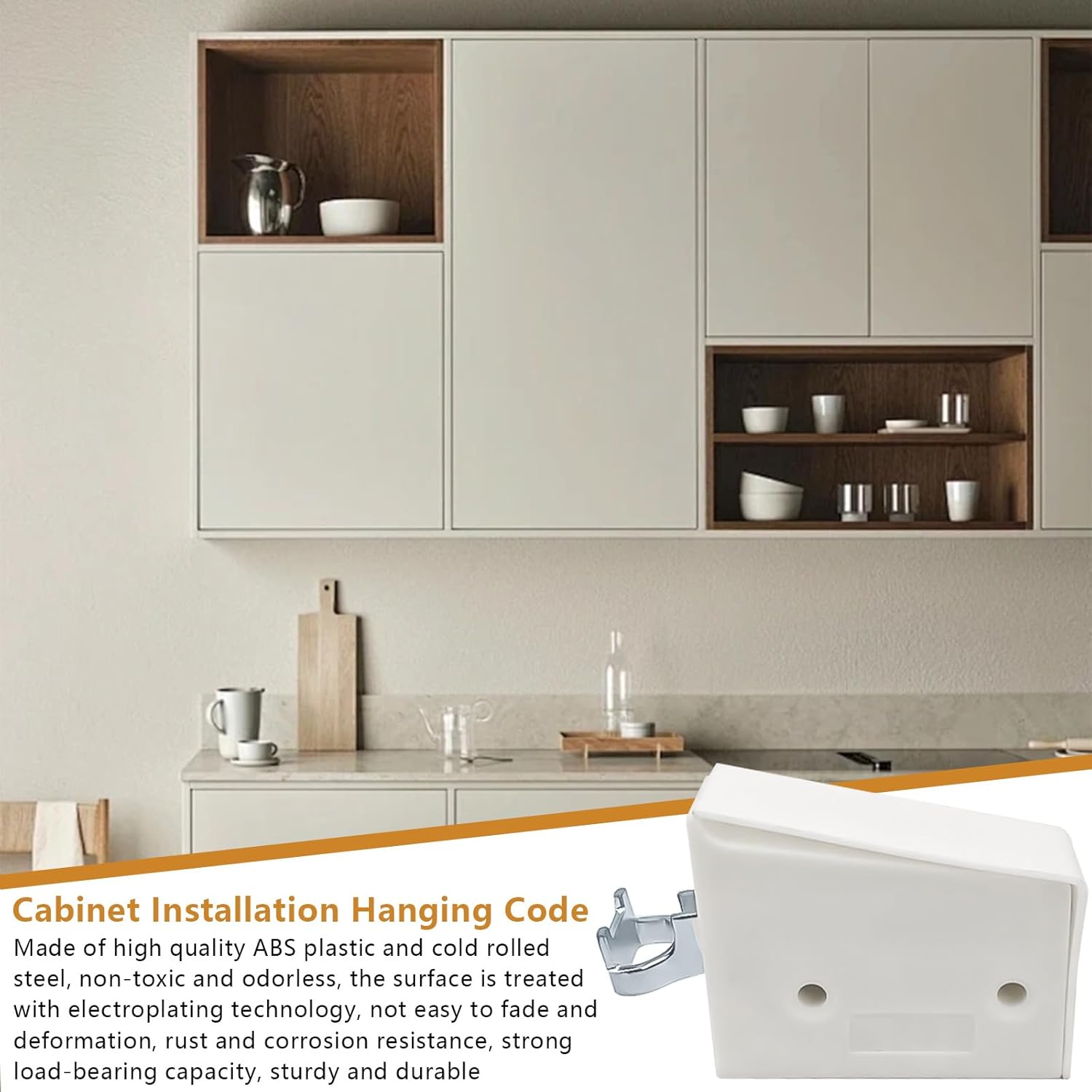 Youngsay - Suspensions d’armoire réglables, métal, 150 kg, rail support, blanc, YOUNGSAY8