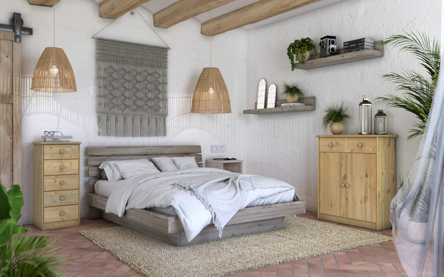 La Fabrique de Pieds - Cylindres bois verni clair 10x6x6cm, lot de 4 - AM20170133