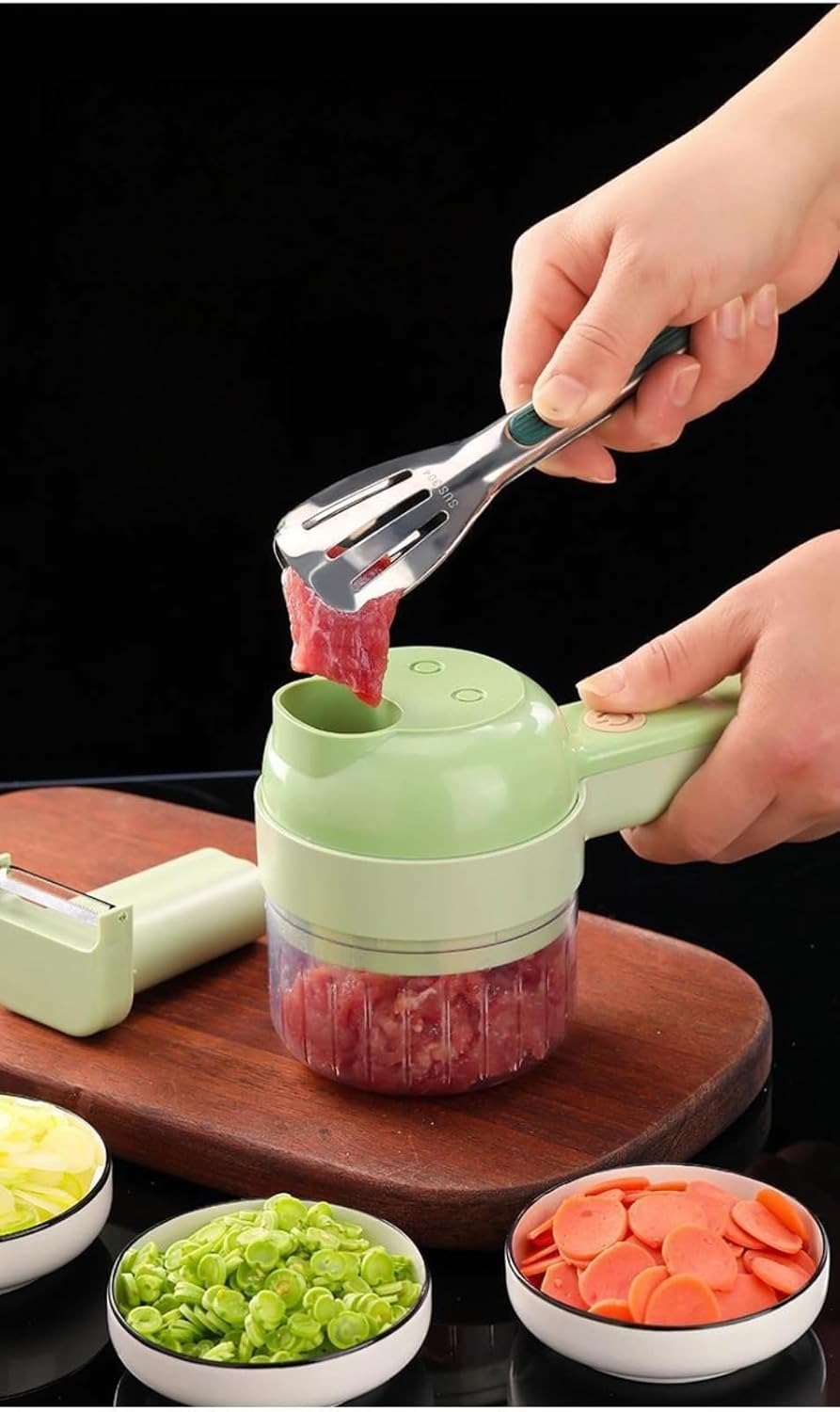 Trancheuse de légumes électrique portable, coupe-ail, broyage, multifonction
