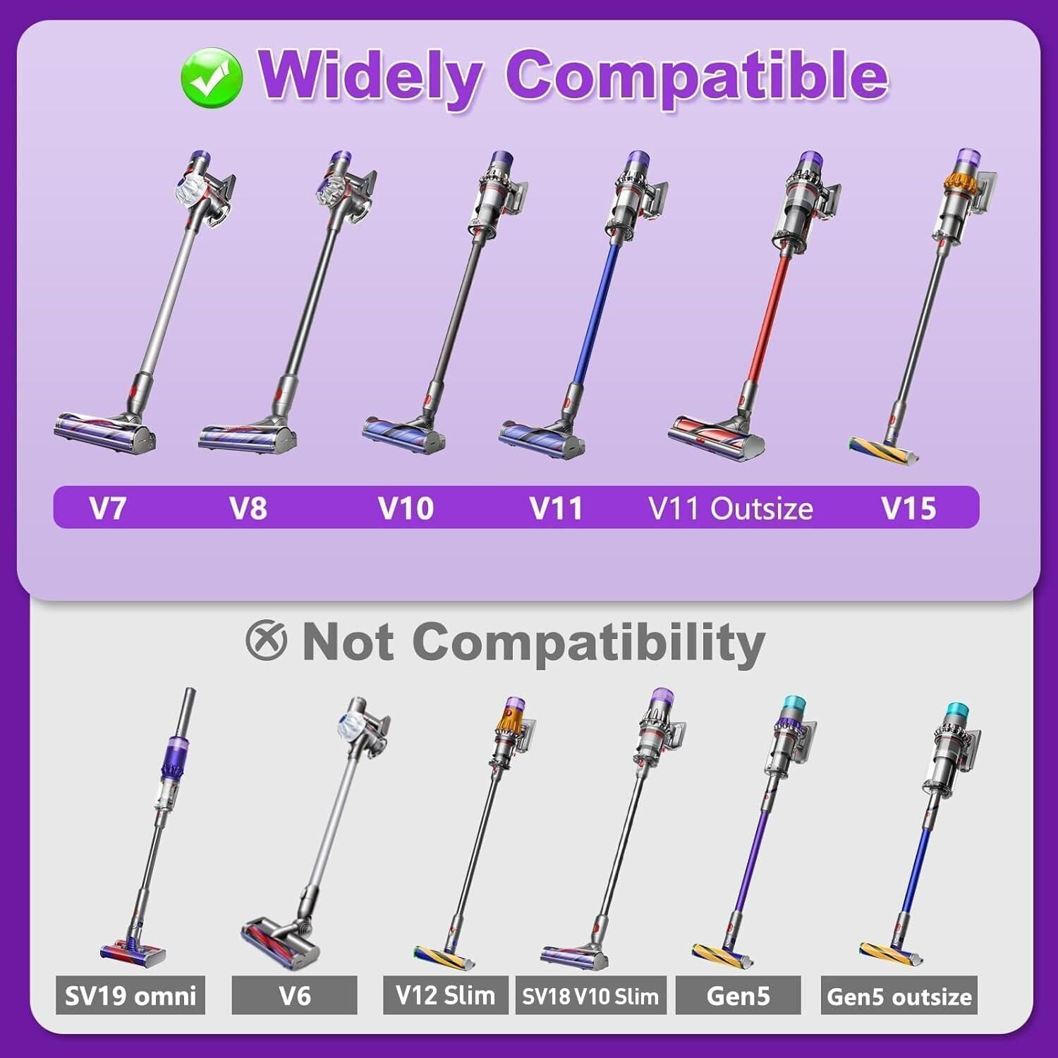 Brosse de Rechange - pour Dyson V7/V8/V10/V11/V15 - anti-emmêlement, électrique,  compatibilité SV10 SV11 SV12 SV14