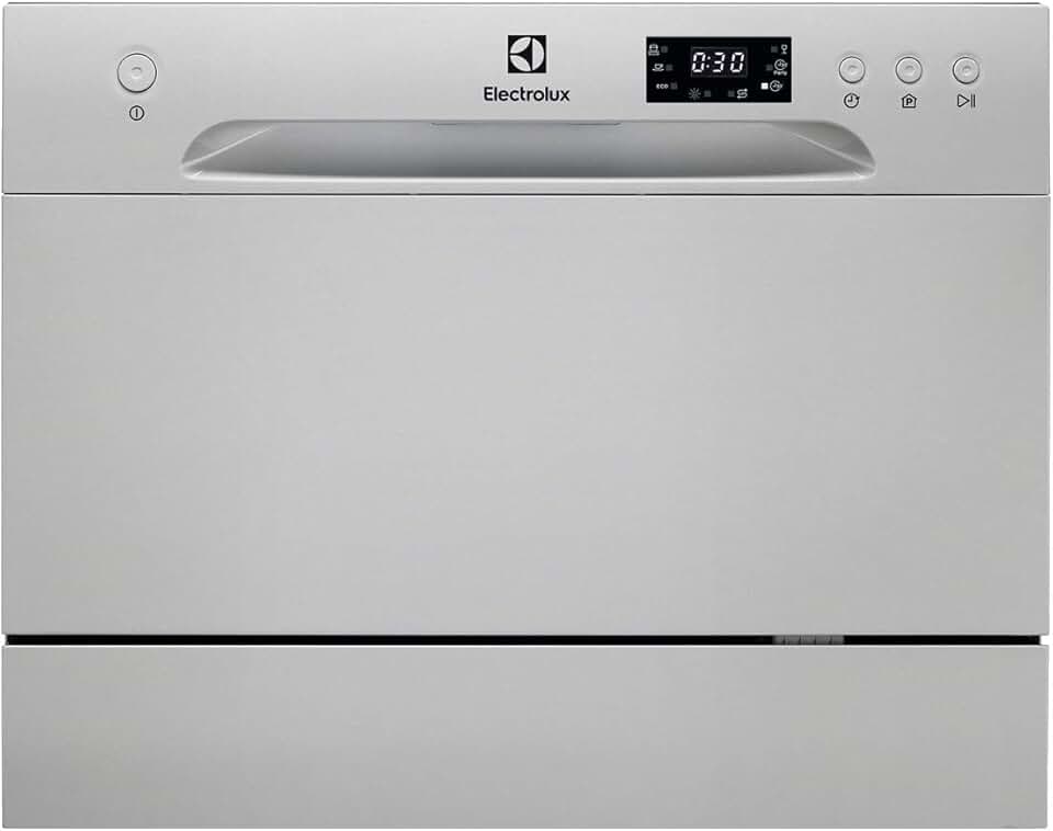Electrolux - Série 600 mini lave-vaisselle, 55 cm, 6 couverts, 6 programmes, argent - ESF2400OW