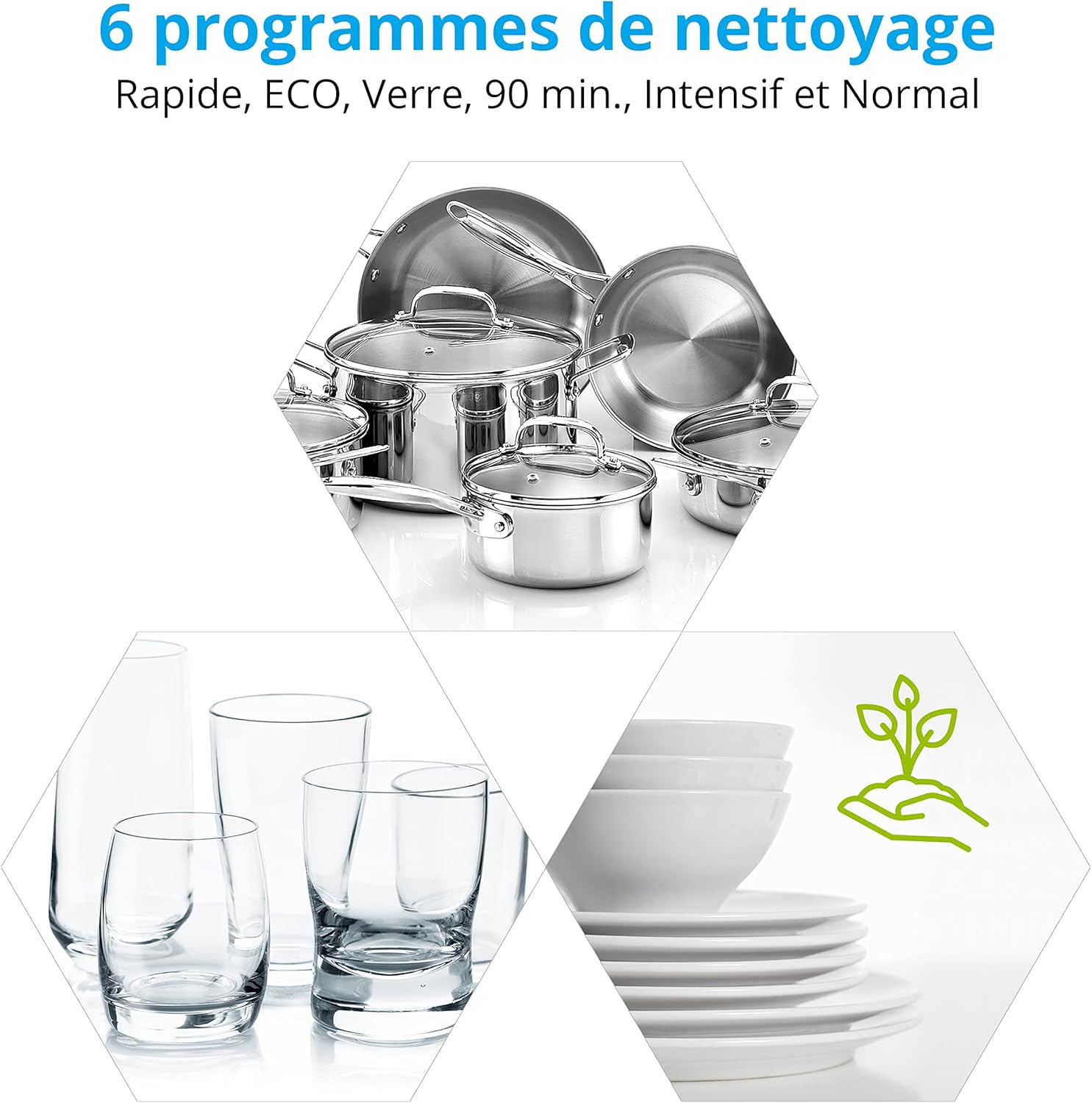 MEDION - Lave-vaisselle de table 6 couverts, 7 programmes, LED, 47 dB, MD37496