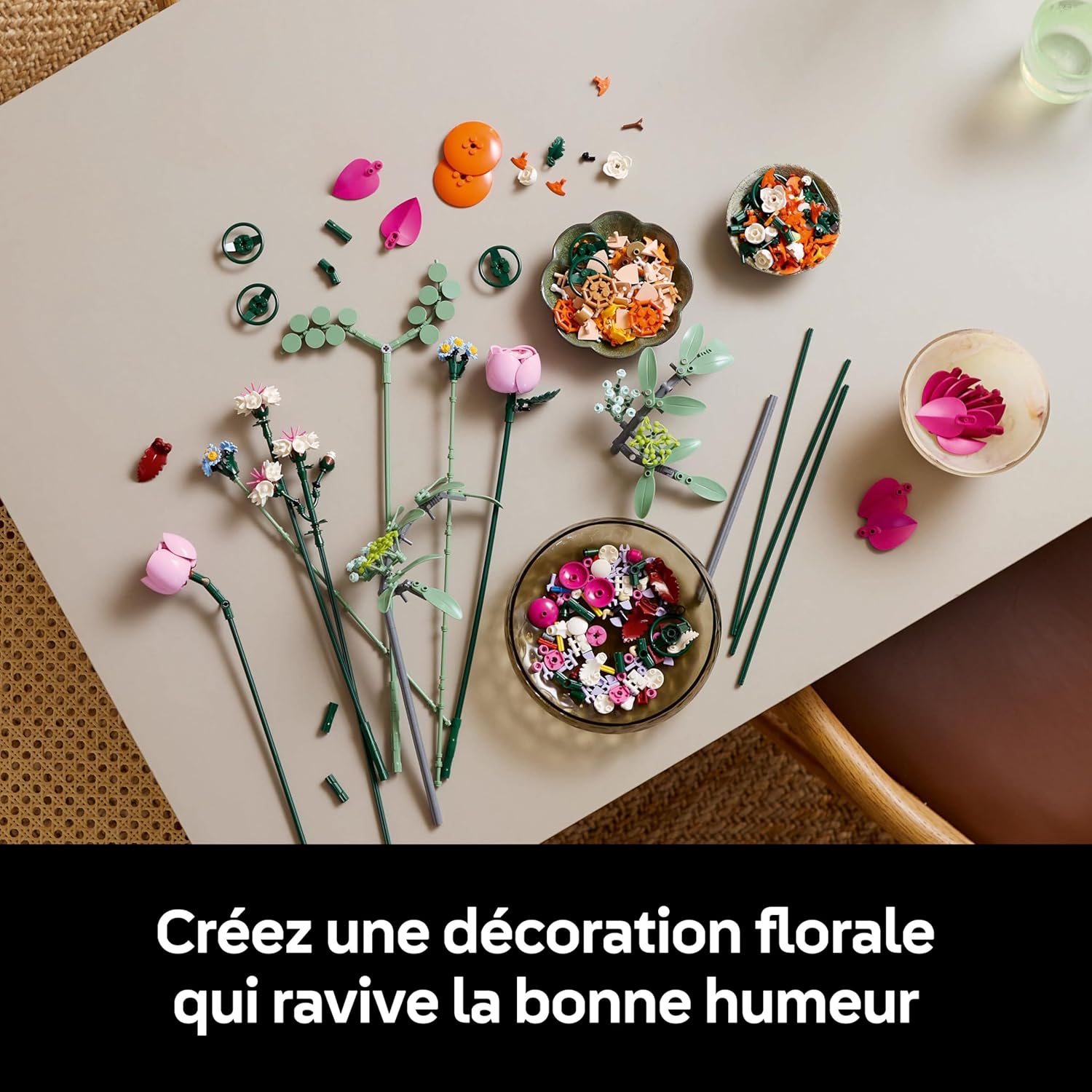 LEGO - Bouquet Botanicals - déco florale adulte, roses et marguerites - 10342