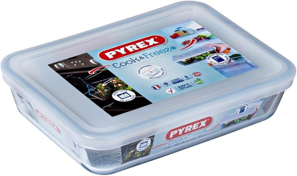 Pyrex - Cook & Freeze plat rectangulaire 19x14cm verre 0,8L multicolore