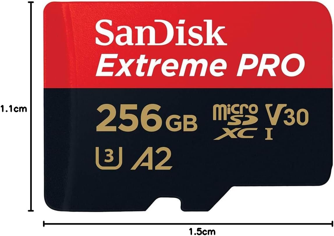 SanDisk - Extreme PRO 256 Go microSDXC - 200 Mo/s, UHS-I, U3, Class 10