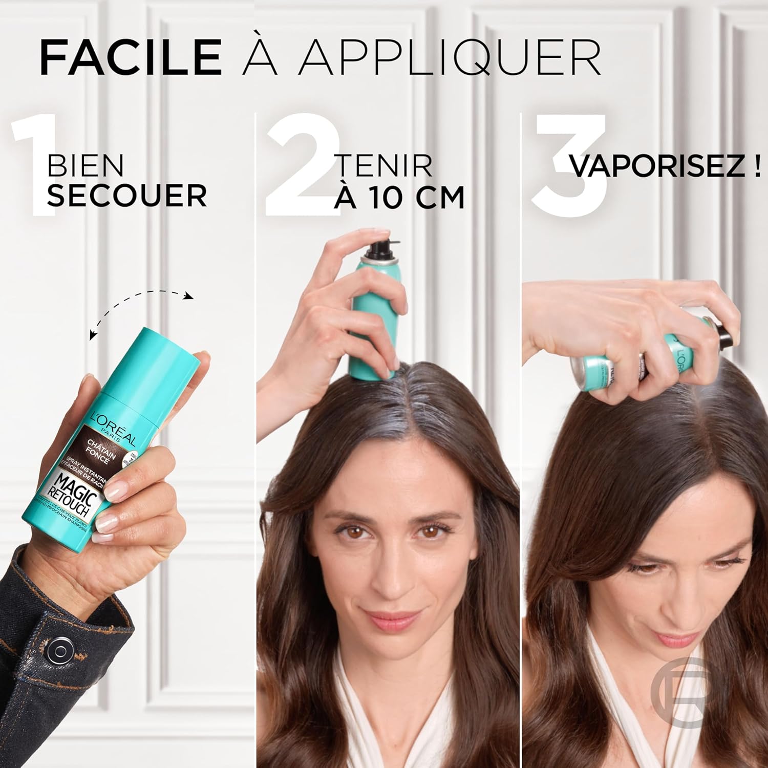 L’Oréal Paris - Magic Retouch - 75ml - Spray racines châtain foncé, correcteur cheveux blancs