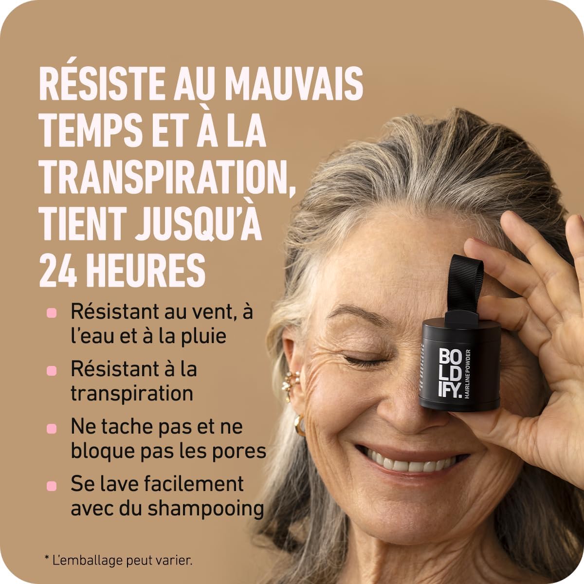 BOLDIFY - Poudre de racine blond clair - 10g - couvre racines et cheveux gris