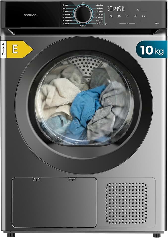Cecotec - Bolero Dresscode Dry - 10kg - pompe à chaleur, 15 programmes, anti-froissage, accessoire chaussures, 10180 Ste
