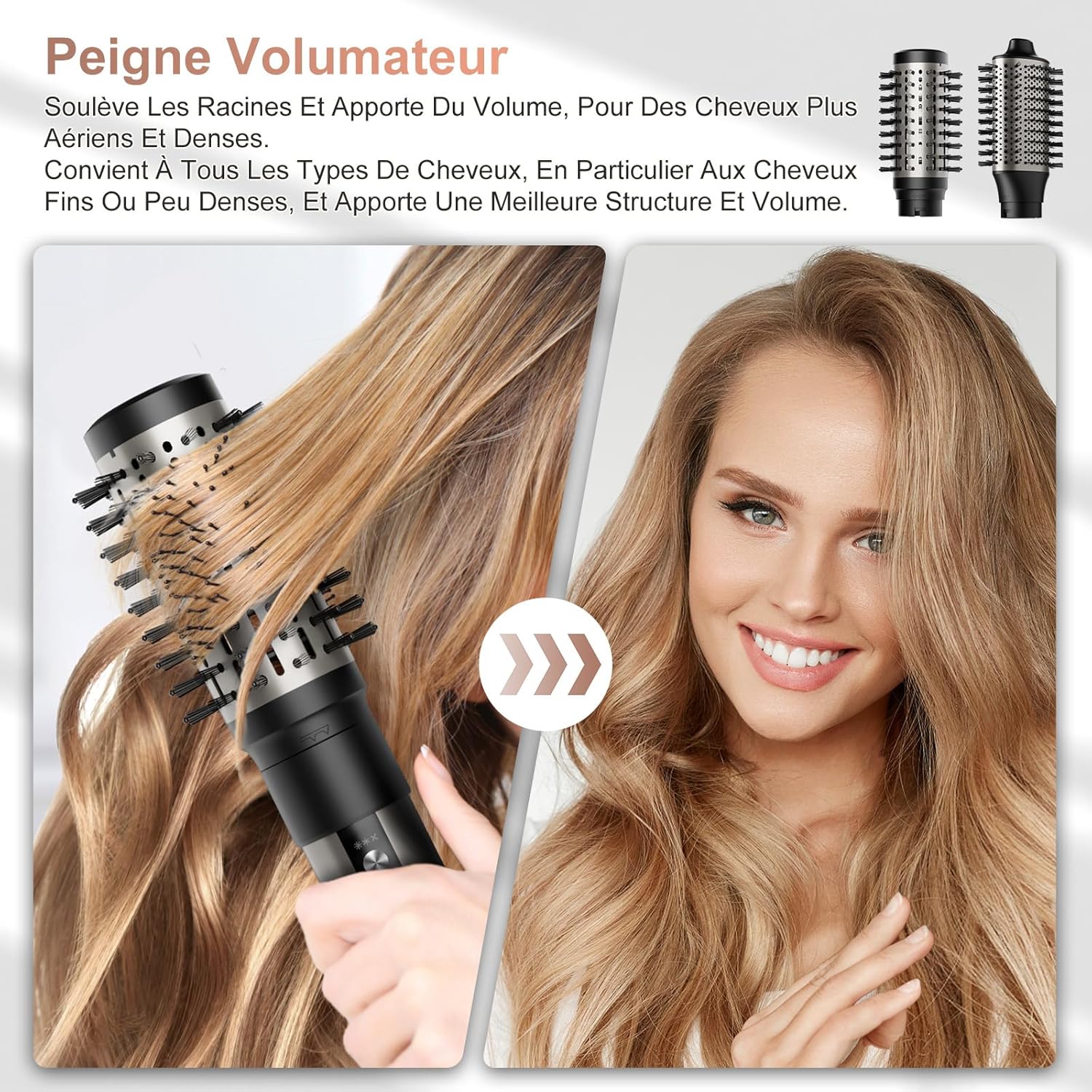 Air styler 6 en 1 - 110 000 tr/min - séchage rapide, ionique, boucleur, lissante