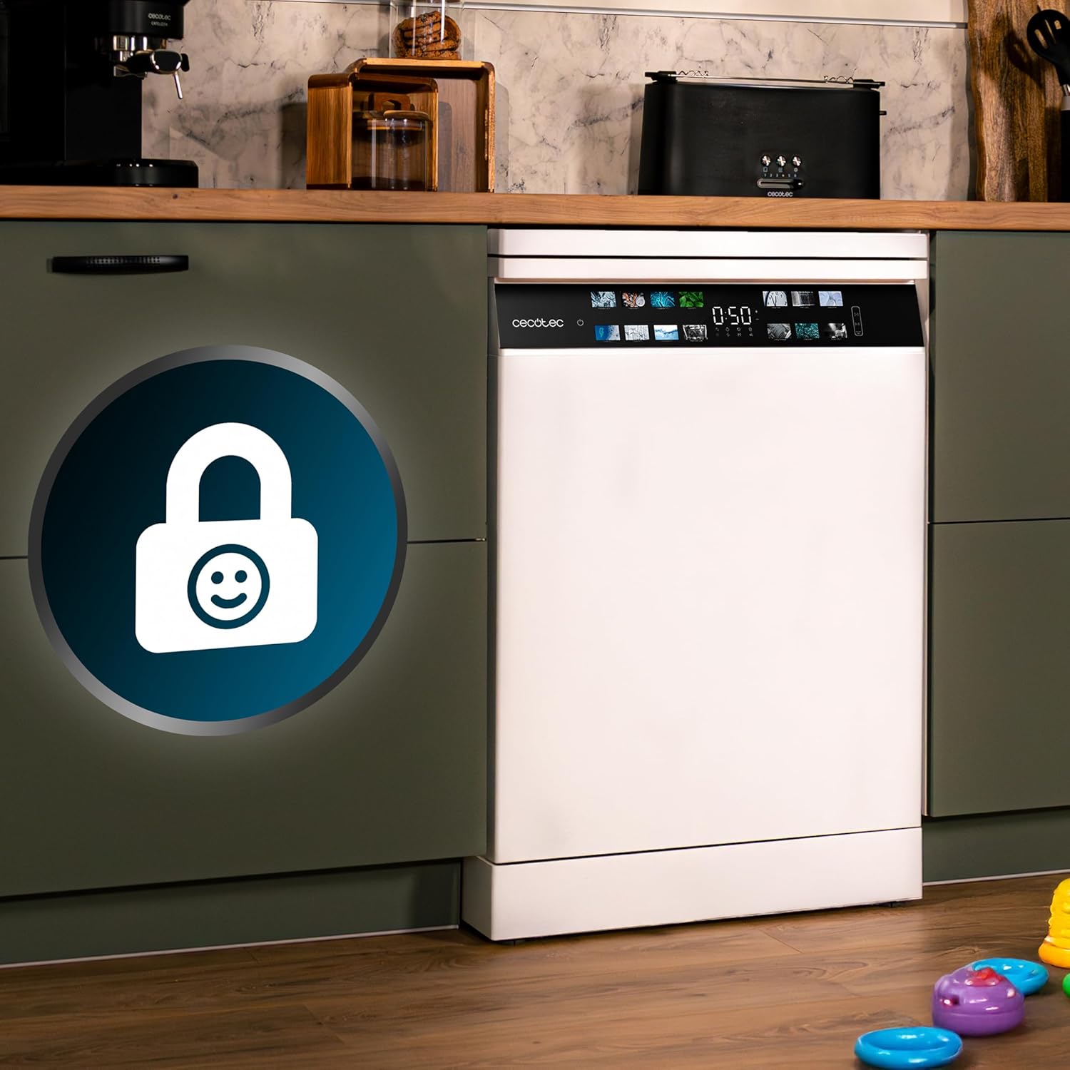 Cecotec - Bolero Aguazero 6700 B - 60cm - 15 couverts, Inverter, classe B