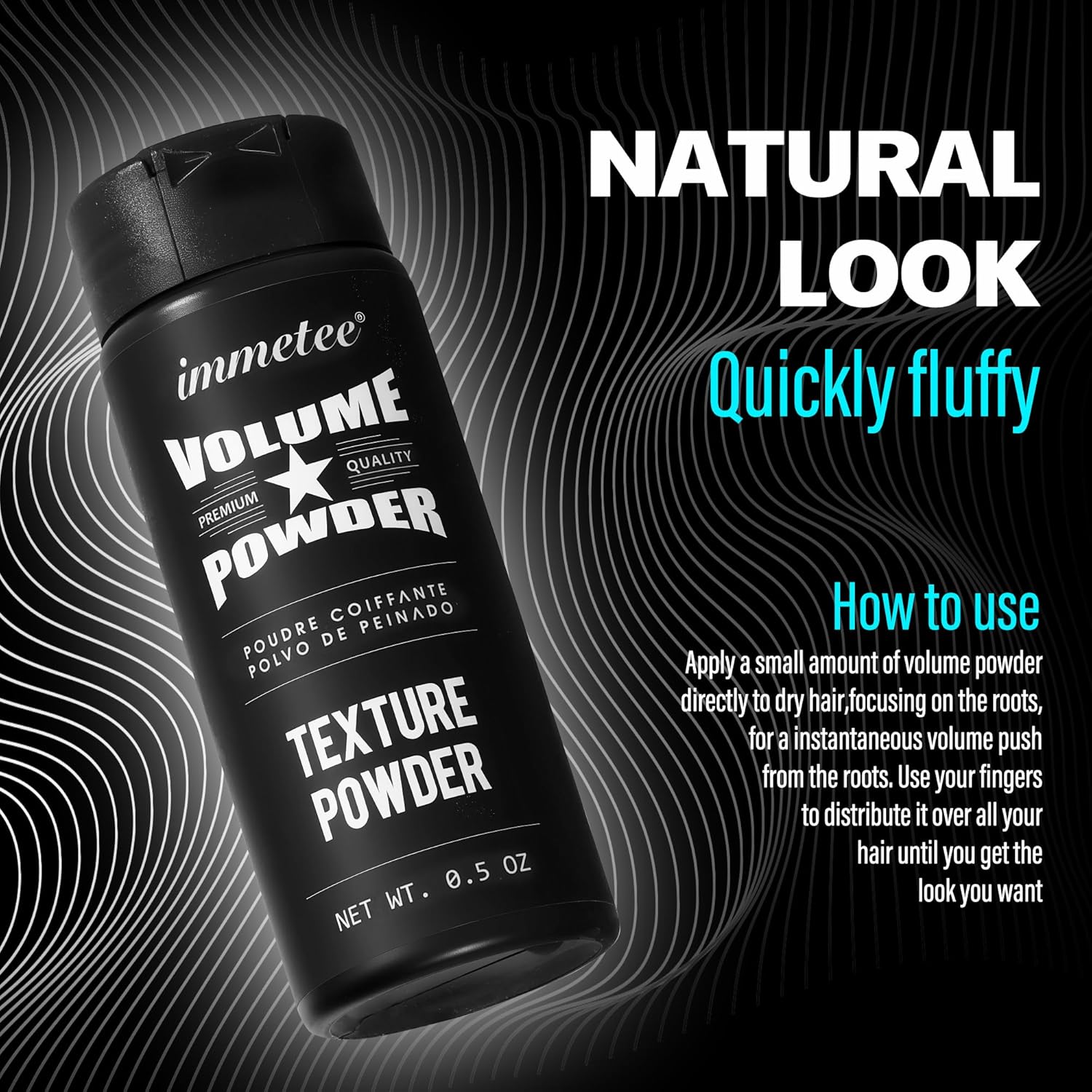 immetee - Poudre Volumisante Cheveux 2pc - volume racines, tenue longue durée