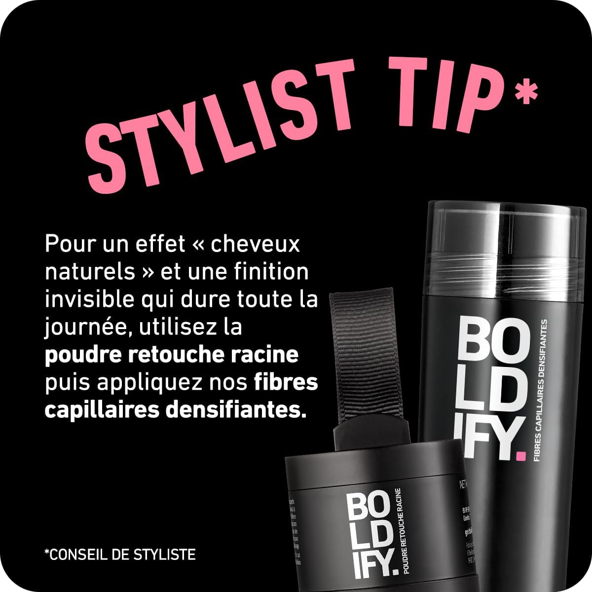BOLDIFY - Poudre de racine blond clair - 10g - couvre racines et cheveux gris