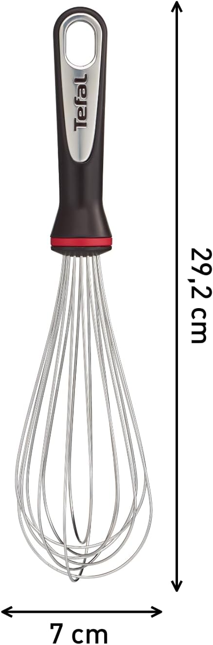 Tefal - Ingenio Inox - 35.15x9.2x7 cm - fouet inox, noir et rouge
