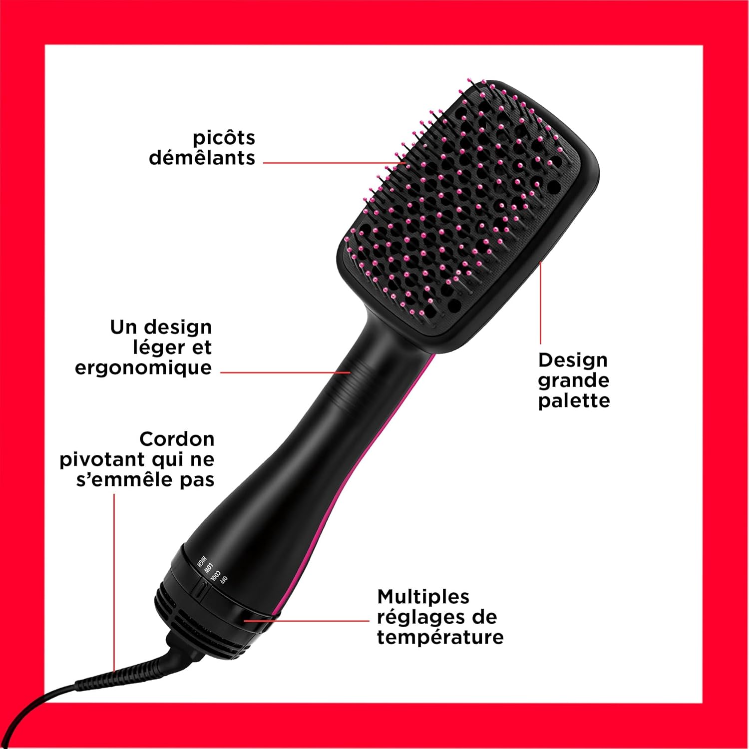 Revlon - Sèche-cheveux Salon One-Step lissant - ergonomique, ionique - RVDR5212