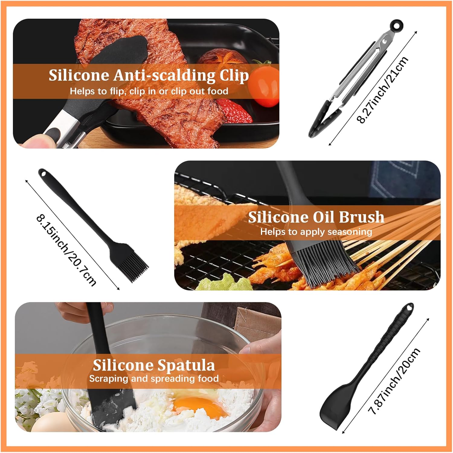 Accessoires air fryer silicone - 10.4L, 14 pièces, pour Ninja Foodi - AF500EU