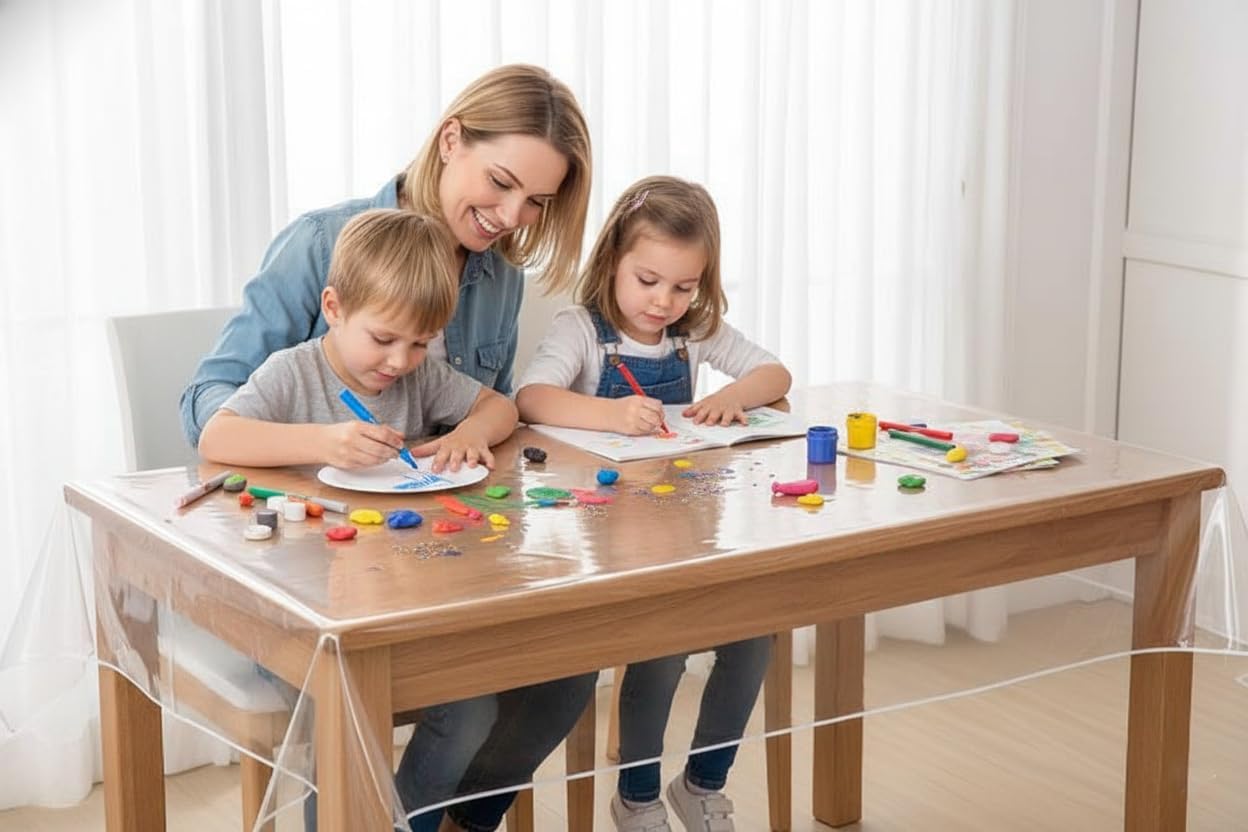 VITA PERFETTA - nappe transparente PVC fine - 140x200 cm - rectangle