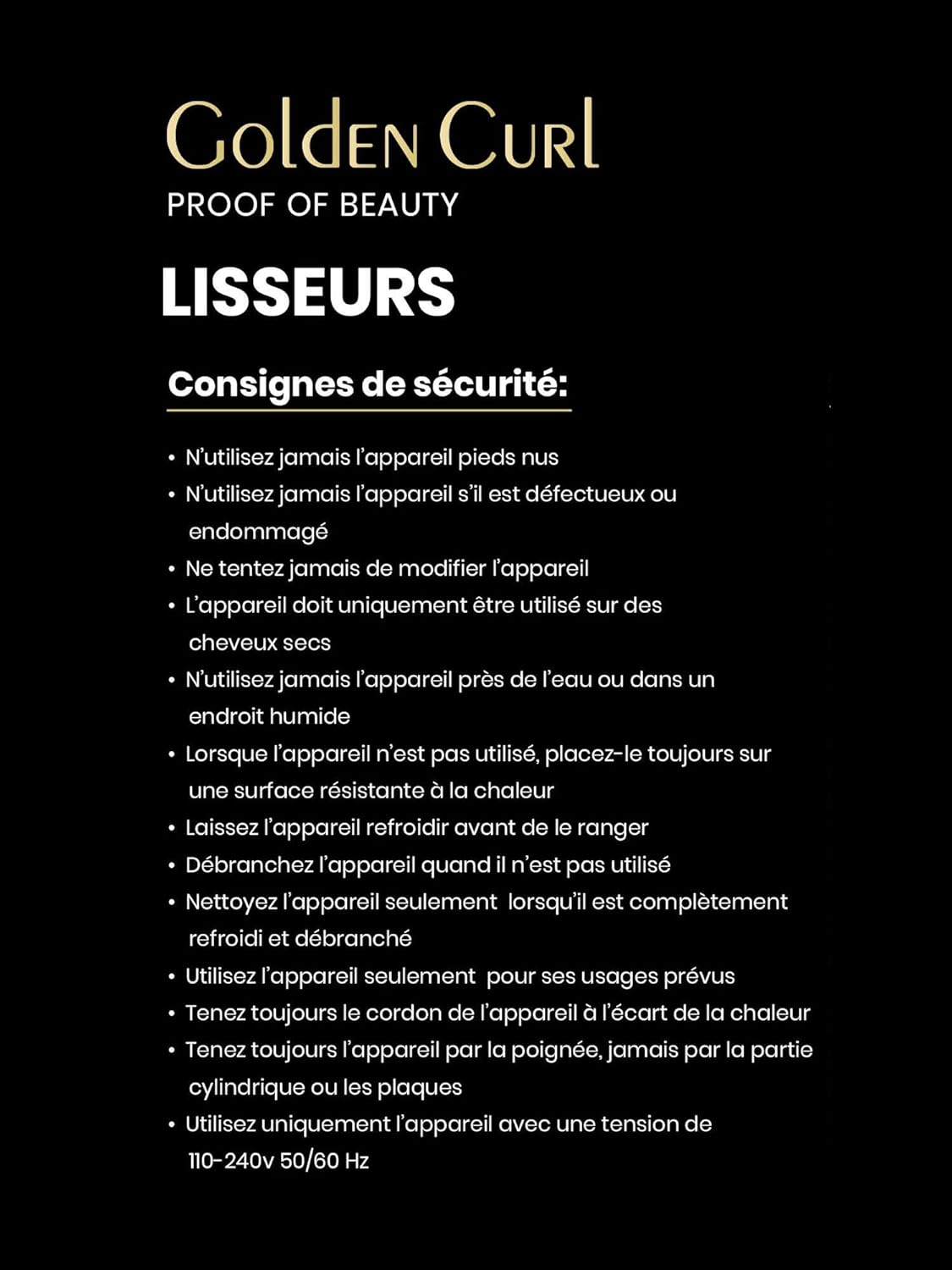 Golden Curl - Fer Lisseur Rose Gold - 2 en 1 lissage/boucles - 5 ans garantie