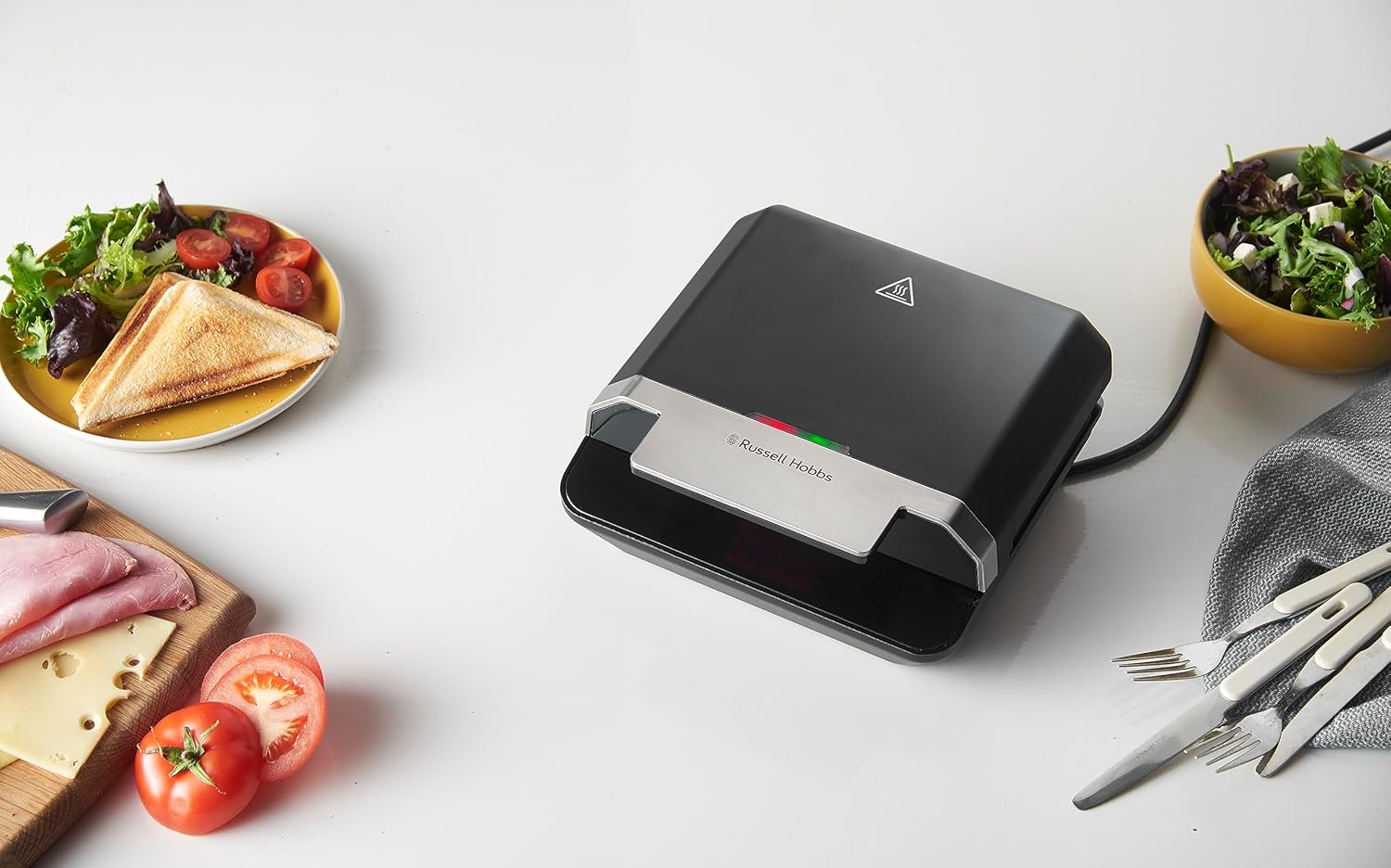 Russell Hobbs - Croque Monsieur Creations - 750W - plaques antiadhésives, rangement facile, loquet, 26800-56