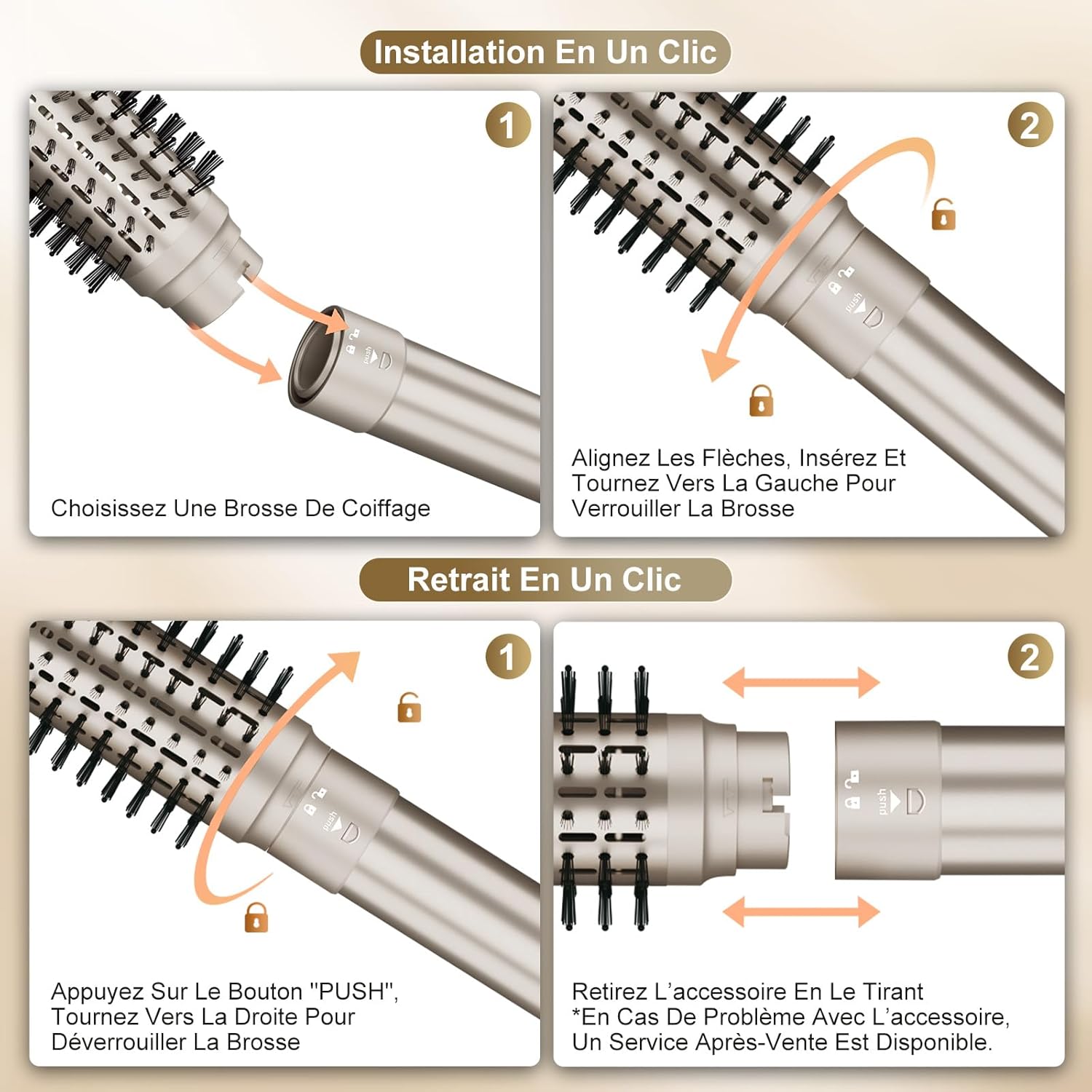 7MAGIC - Air Styler 6 en 1 - compact - sèche/ionique/boucle/lisse coiffage, 7MAGIC