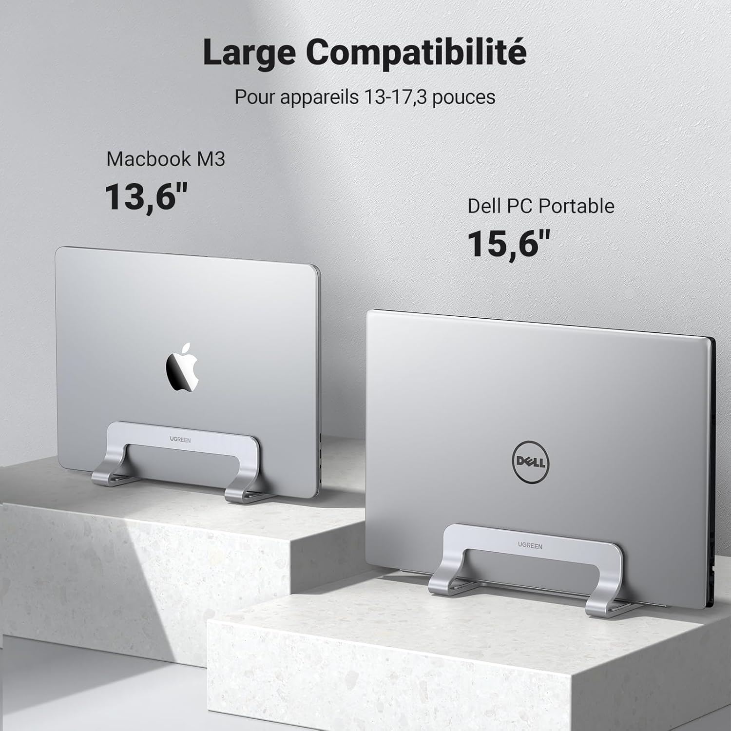 UGREEN - Support Vertical Aluminium - Réglable - MacBook et PC