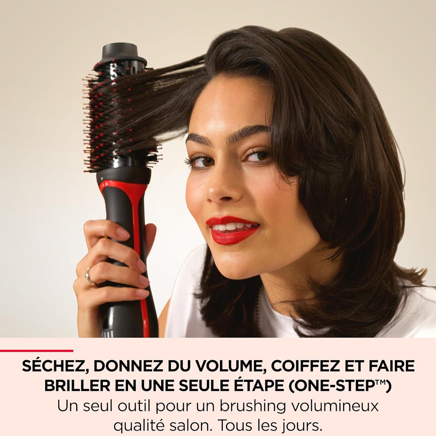 Revlon - One-Step Volumiser Plus - tête amovible - céramique/titane, picots mixtes, technologie ionique RVDR5298E