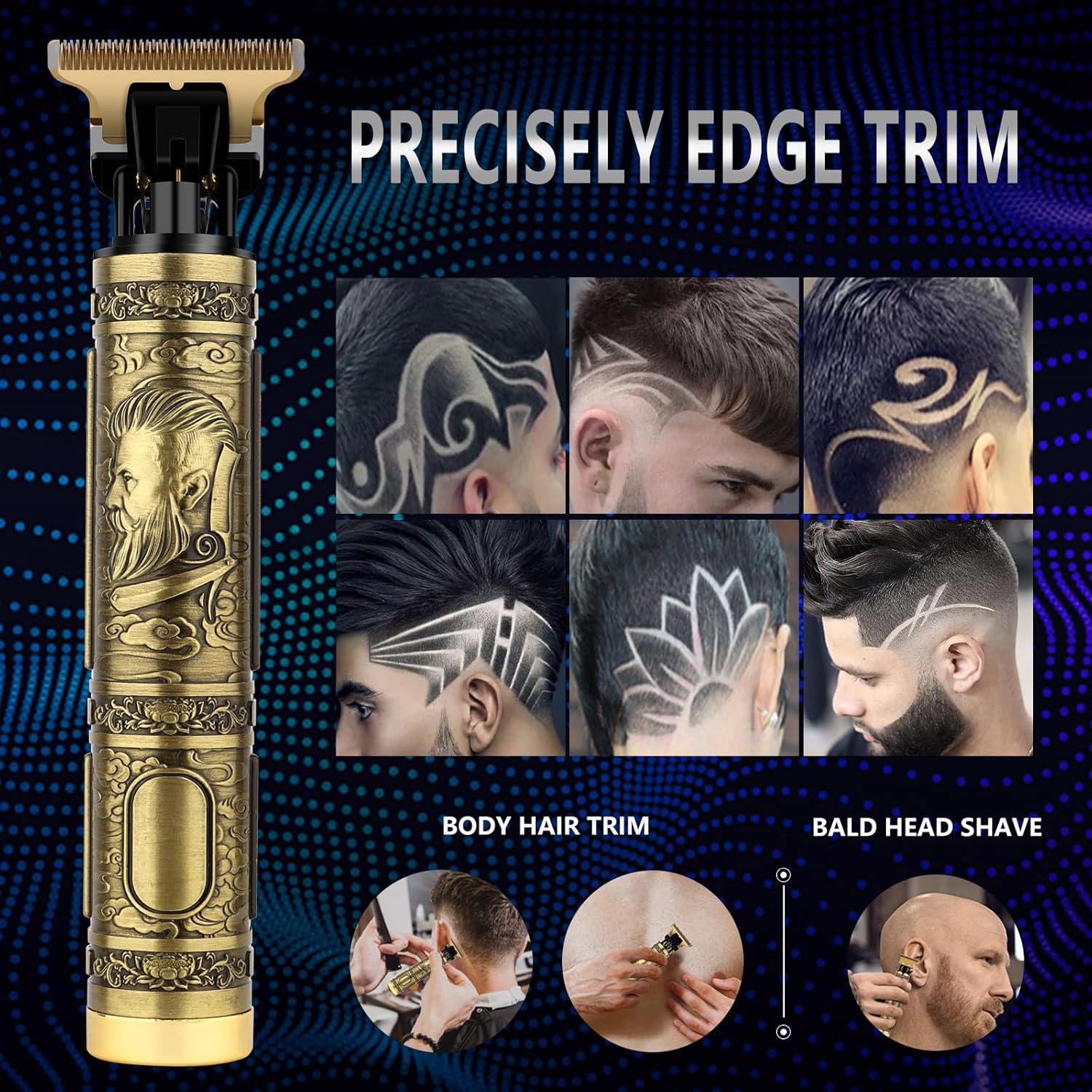 Tondeuse barbe homme - professionnelle - rechargeable, finition précise, usage domestique/salon