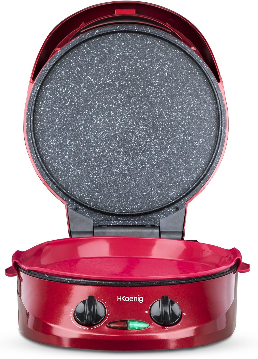 H.Koenig - Tart Maker TRT180 - 9 moules - multifonction, thermostat réglable, plaques grill, ouverture 105-180° - TRT180