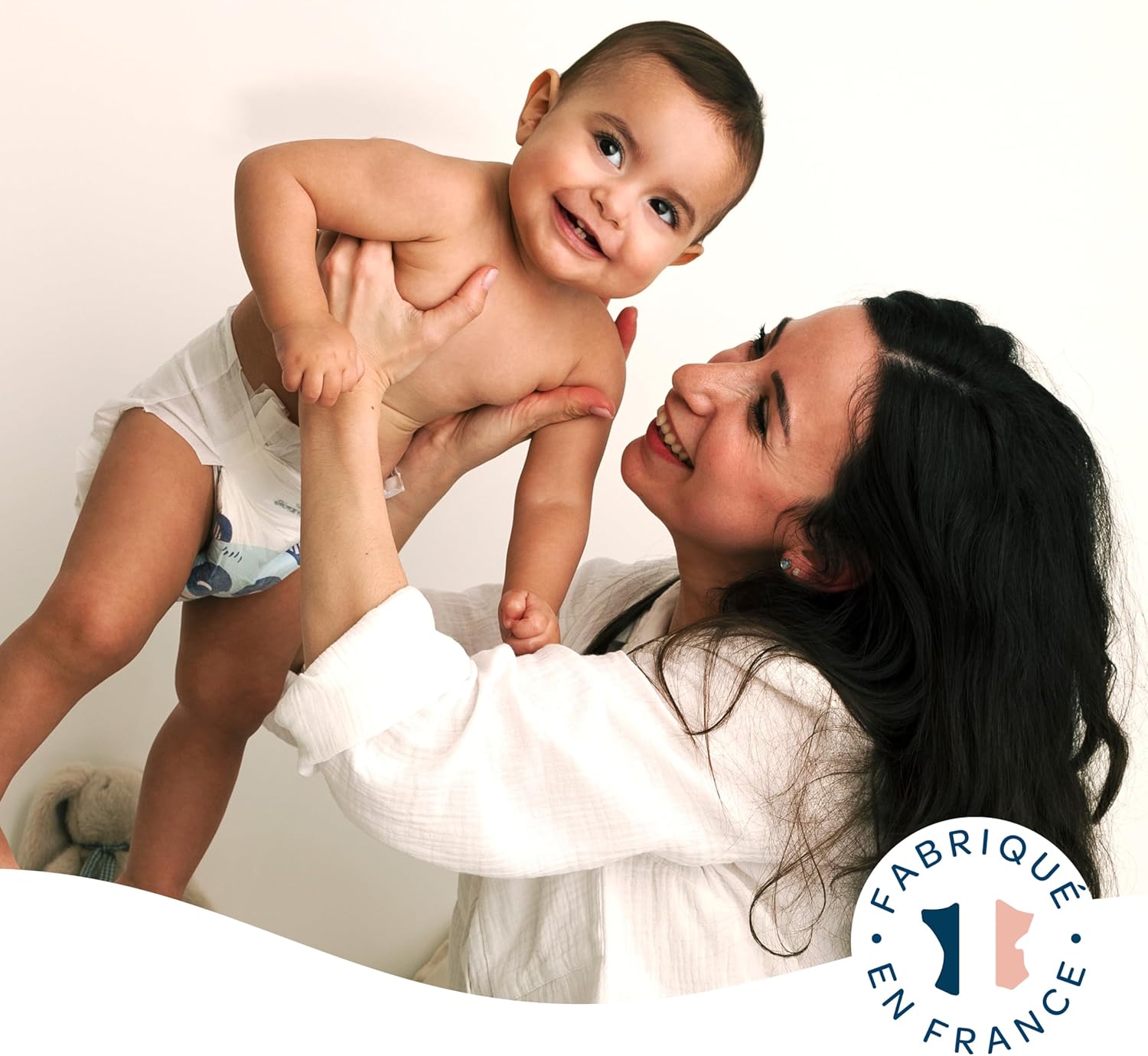 Biolane - couches bébé taille 5 (11-25 kg) - ultra-absorbant, confort, 12h protection, pack 1 mois