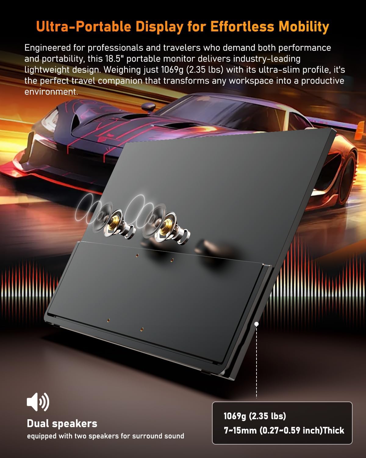 Yodoit - écran portable 18,5