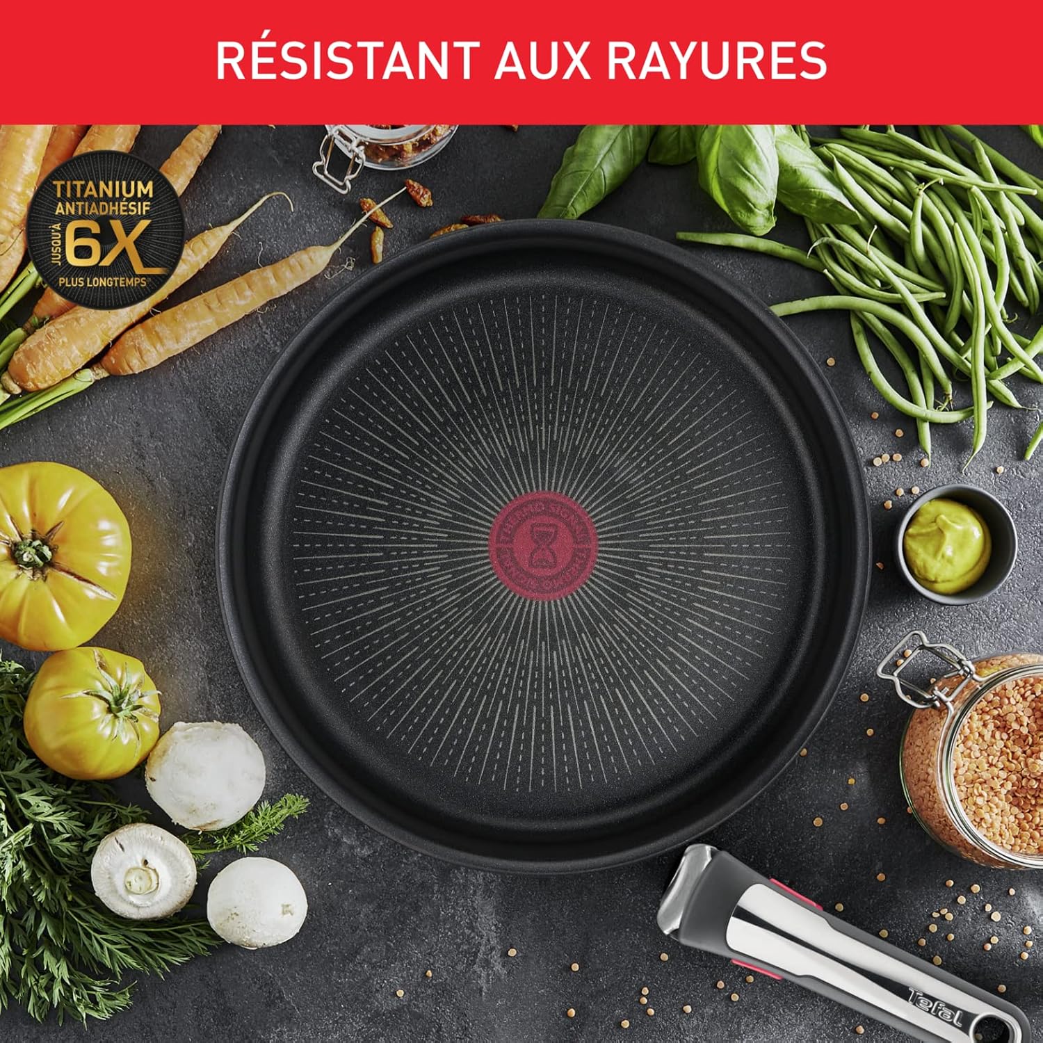 Tefal - Ingenio Eco Resist - casserole 18 cm, induction, antiadhésif, empilable, lave-vaisselle, L3972902