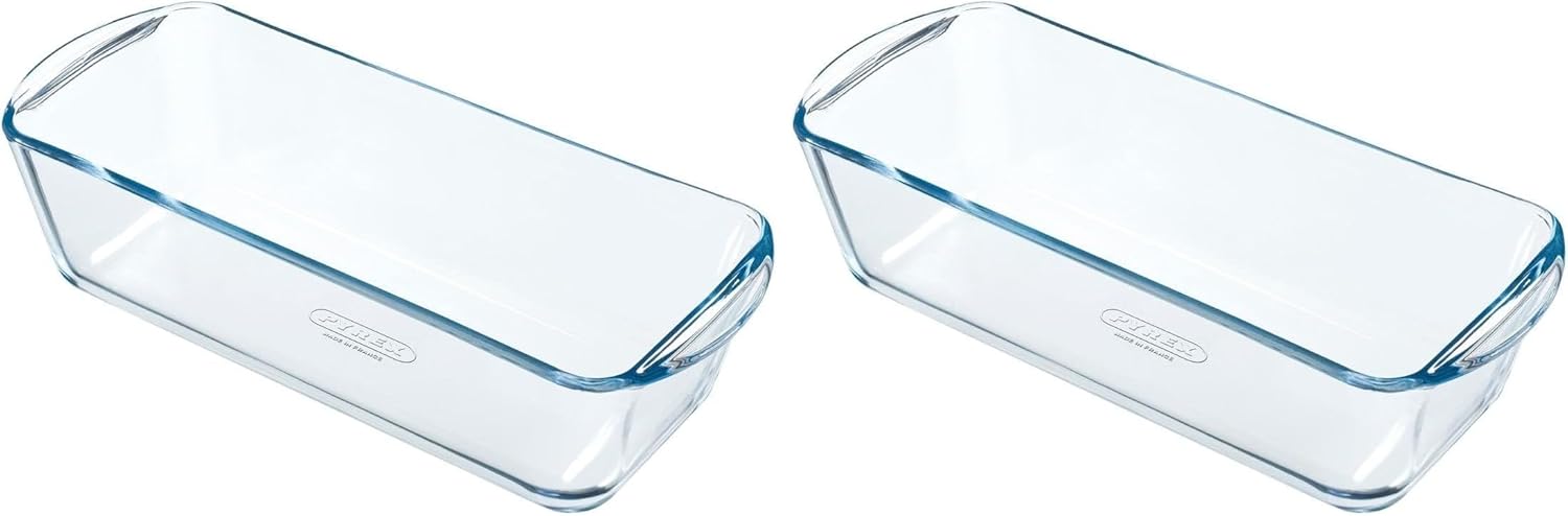 Pyrex - Bake & Enjoy moule à cake en verre 31x12 cm - lot de 2