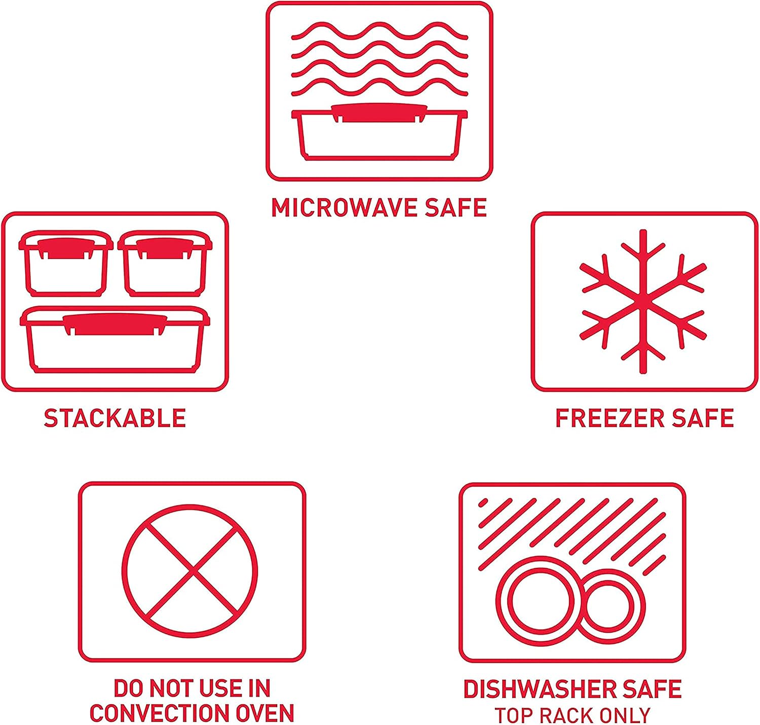 Sistema - Micro-ondes Bol rond - 915ml - Sans BPA, Rouge/Transparent