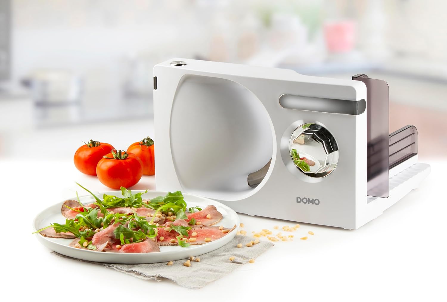 DOMO - trancheuse DO523S - lame 17 cm, 0-15 mm, moteur 120W silencieux