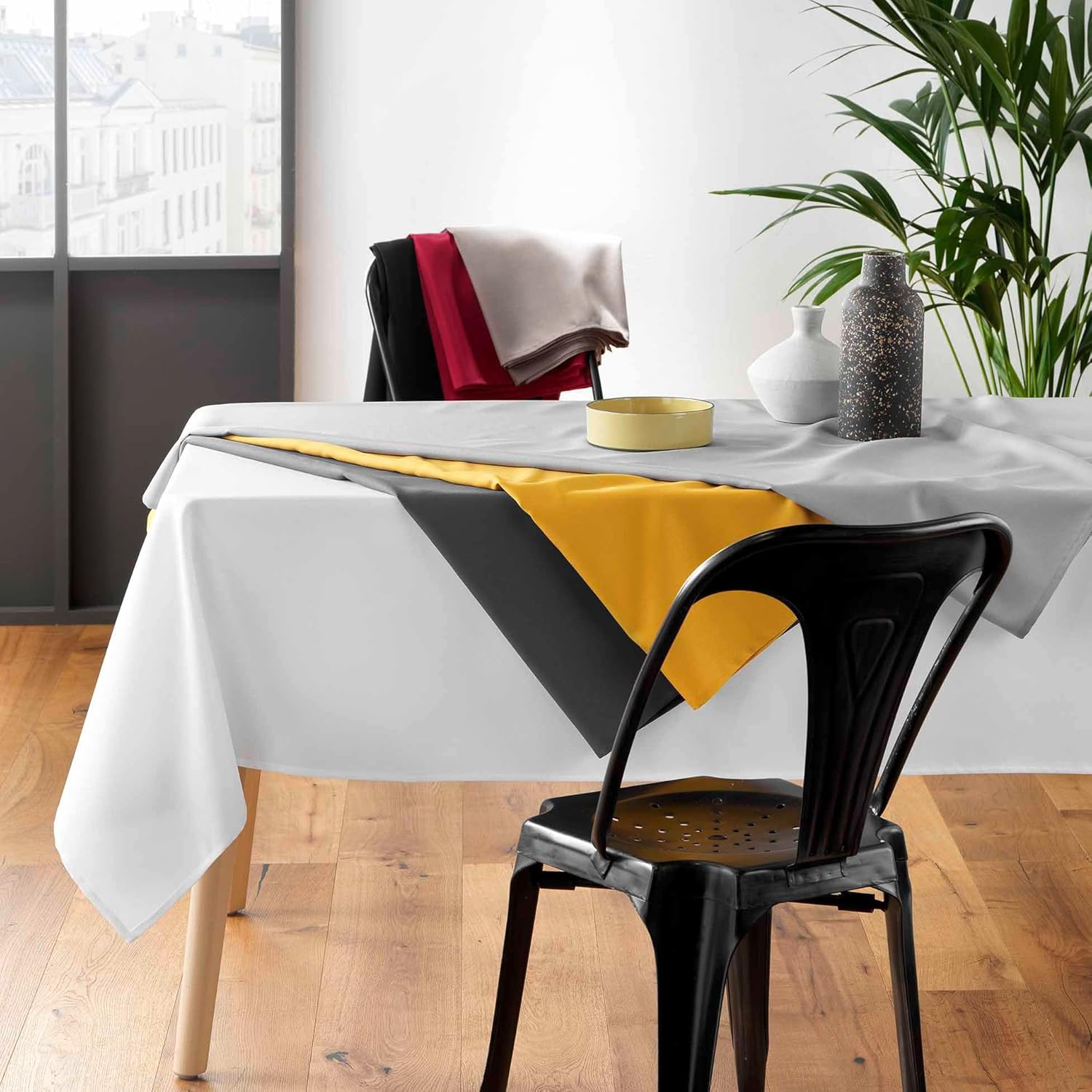 Nappe rectangle - Essentiel - 140x200 cm - polyester uni miel