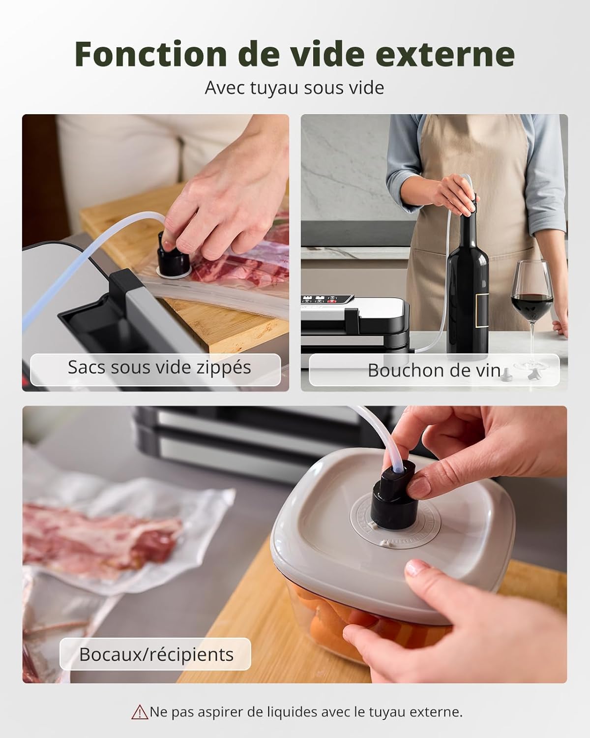 AIRMSEN - machine sous vide double scellage 30 cm, modes sec/humide, coupe-sac intégré, 95kPa