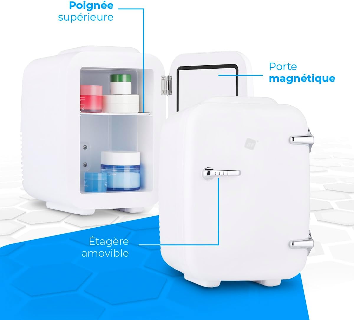 NK - Mini réfrigérateur portable - 4L - refroidissement/chauffage, 12V/220V