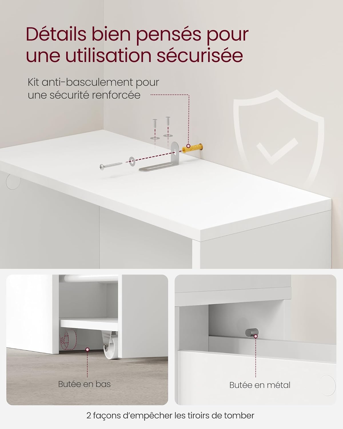 VASAGLE - colonne salle de bain moderne, tiroirs, étagère réglable, 170x30x30 cm, BBK567T14