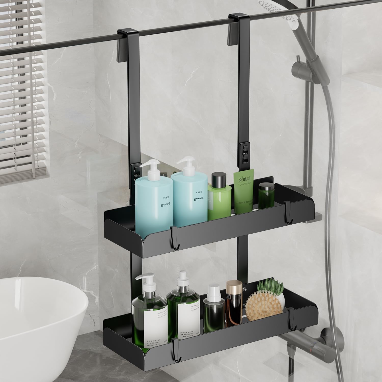 Etagère de douche à suspendre - 55,5 cm - rangement pratique, installation facile