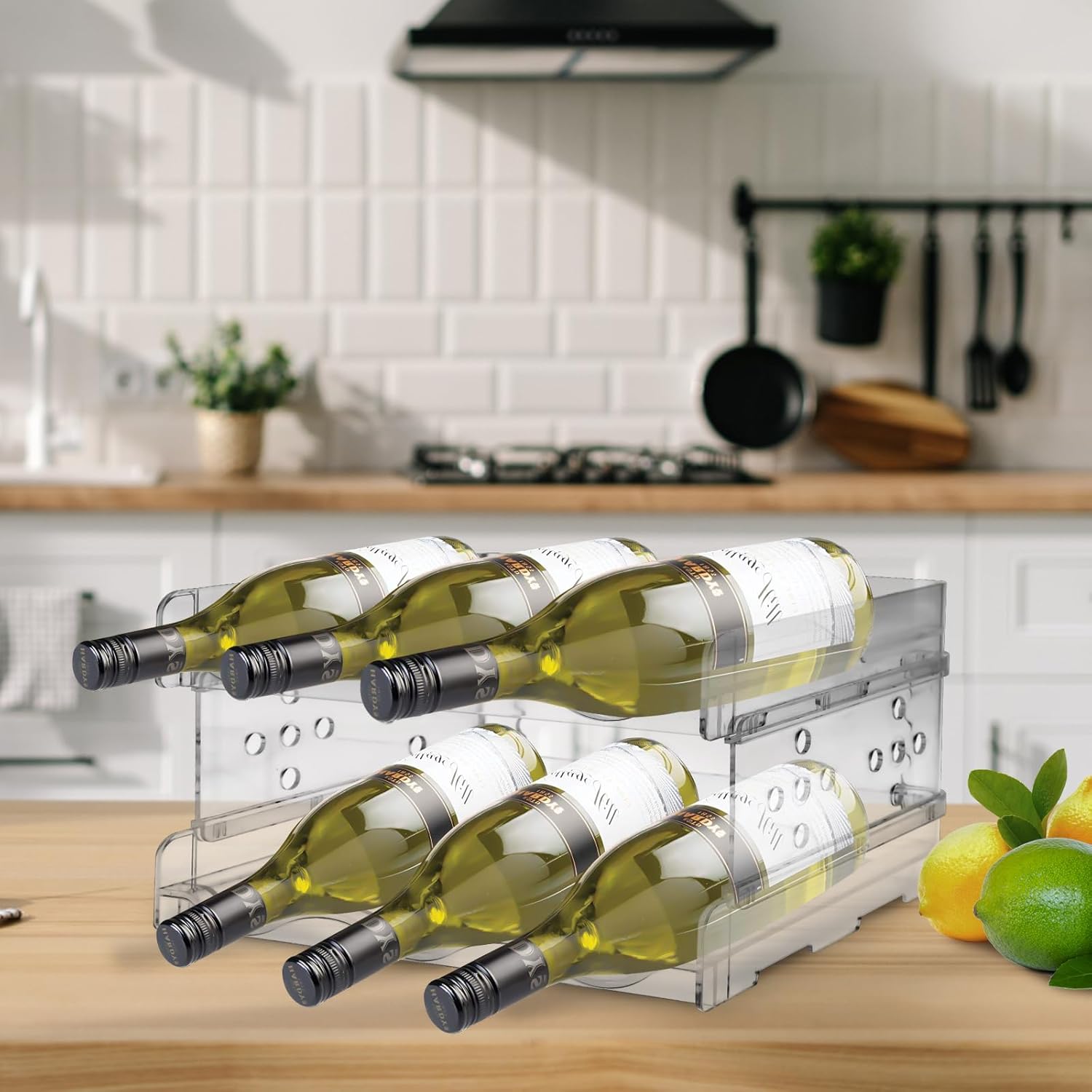 MXTIMWAN - range-bouteilles empilable, 2 pièces, idéal cuisine/frigo, MXTIMWAN