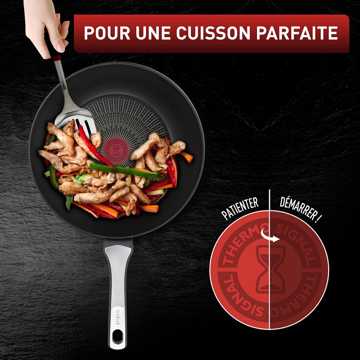 Tefal - Unlimited On - poêle à crêpe 28cm, induction, antiadhésif, Thermo-Signal, G25939AZ