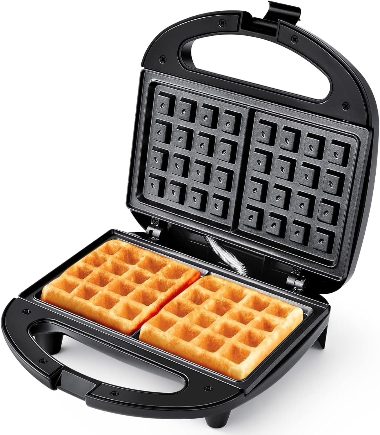YASHE - appareil à gaufre 750W - 2 plaques antiadhésives, cuisson automatique